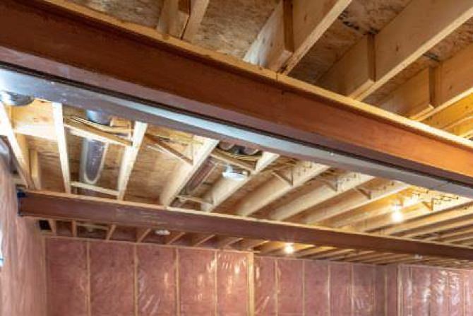 Clean basement rafters